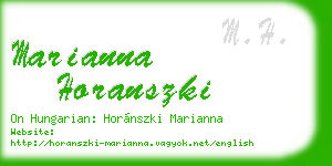 marianna horanszki business card