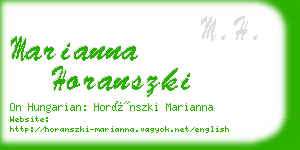 marianna horanszki business card